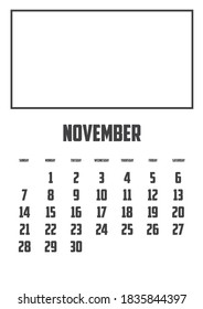 Calendario aislado en un fondo