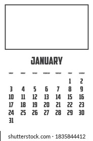 Calendario aislado en un fondo