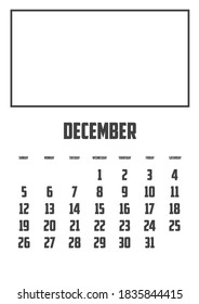 Calendario aislado en un fondo