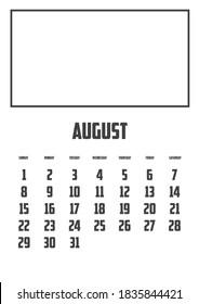 Calendario aislado en un fondo