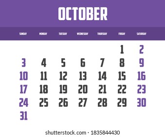 Calendario aislado en un fondo