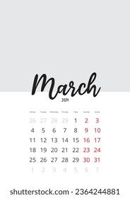 Calendar Isolated on a Background March