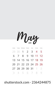 Calendar Isolated on a Background May