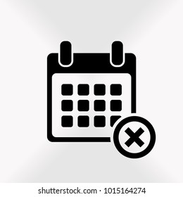 Calendar Isolated on grey background. Flat Web Mobile Icon