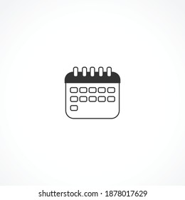 calendar isolated vector icon. business design element