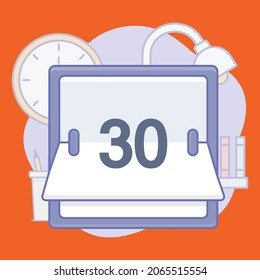 Calendar Isolated Vector icon which can easily modify or edit

