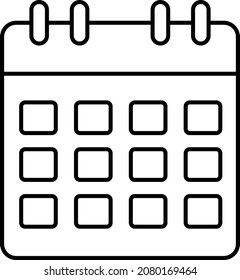 Calendar Isolated Vector icon which can easily modify or edit

