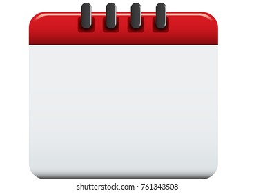 Calendar isolated vector illustration
