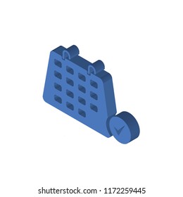 Calendar isometric left top view 3D icon