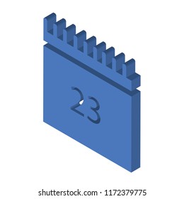 Calendar isometric left top view 3D icon