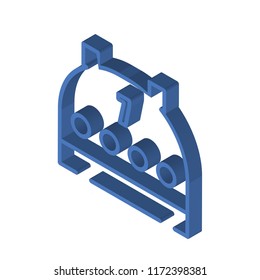 Calendar isometric left top view 3D icon