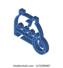 Calendar isometric left top view 3D icon