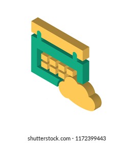 Calendar isometric left top view 3D icon