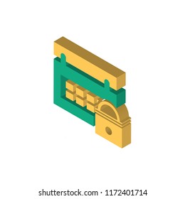 Calendar isometric left top view 3D icon