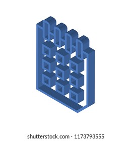 Calendar isometric left top view 3D icon