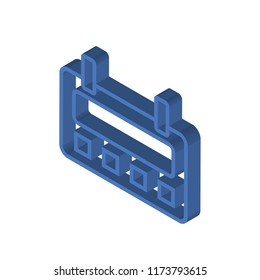 Calendar isometric left top view 3D icon
