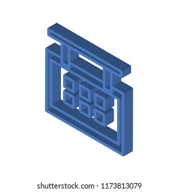 Calendar isometric left top view 3D icon