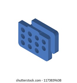 Calendar isometric left top view 3D icon