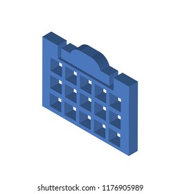 Calendar isometric left top view 3D icon