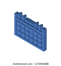 Calendar isometric left top view 3D icon