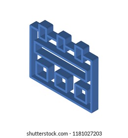 Calendar isometric left top view 3D icon