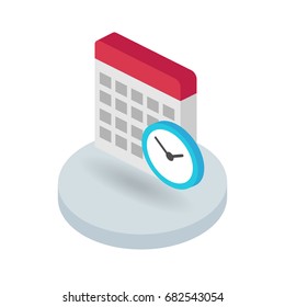 Calendar Isometric Vector Icon