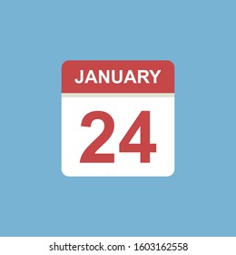 calendar - January 24 icon illustration isolated vector sign symbol