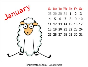 Calendar for January
