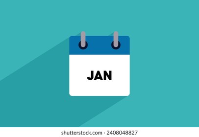 Ilustración del vector de diseño de enero de calendario