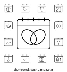 Calendar, january flat vector icon in calendar pack