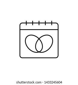 Calendar, january icon. Simple thin line, outline vector of calendar icons for ui and ux, website or mobile application