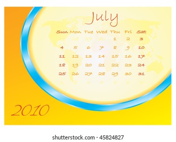 Calendar july 2010