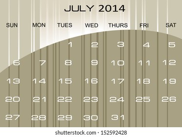 calendar July 2014