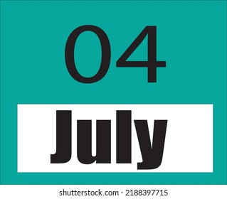 calendar July vector illustration image clipart