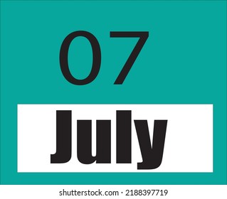 cliparte de imagen de ilustración vectorial de julio de calendario