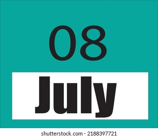 cliparte de imagen de ilustración vectorial de julio de calendario