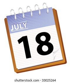 calendar of july in vetor mode