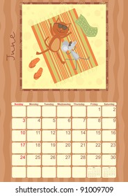 calendar for June 2012