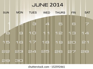 calendar June 2014