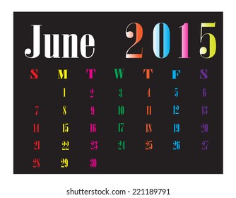 Calendar June 2015