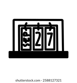 calendar kalender dates september table desk furniture livingroom home housing interior indoor - icon symbol line art sketch vector drawing illustration logo 