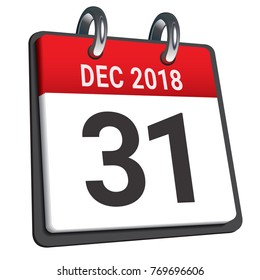 Calendar of last day on month of december. New Year is coming, wish you all the best as always in this coming new year.