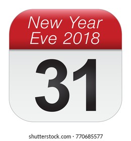 Calendar of last day on month of december. New Year is coming, wish you all the best as always in this coming new year.