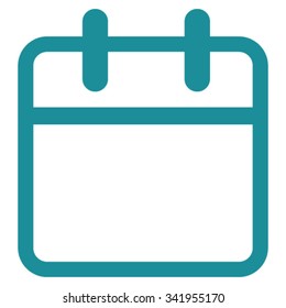 Calendar Leaf vector icon. Style is flat symbol, soft blue color, rounded angles, white background.