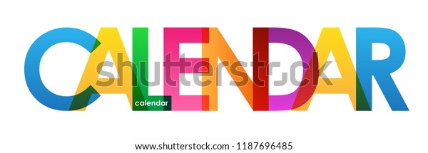 Calendar Letters Banner Stock Vector (Royalty Free) 1187696485 ...