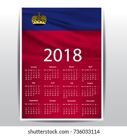 Calendar of LIECHTENSTEIN flag