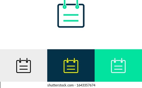 calendar line art icon vector