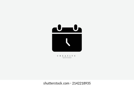 Calendar line art vector design 