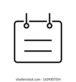calendar line art vector icon - ui icon vector