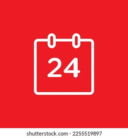 Calendar line icon, App interface graphics resource, vector illustration.